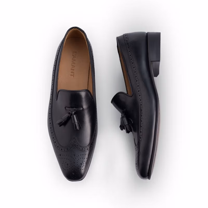 HMED 44 – Wingtip Tassel Loafer – Black