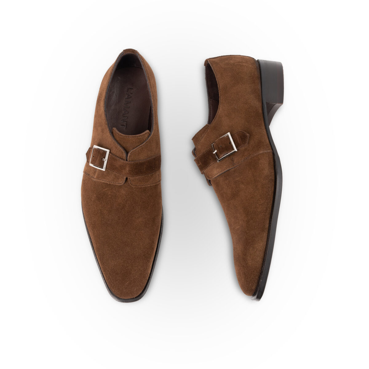 Louis – Single Monkstrap – Dark Brown Suede