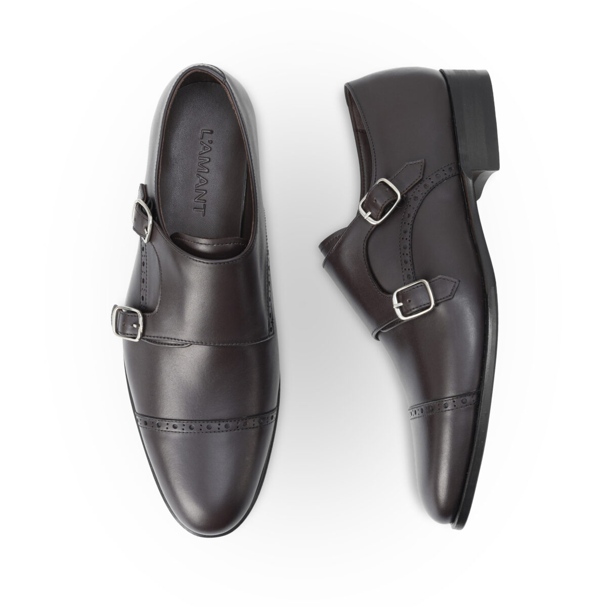 Neat – Brogues Double Monkstrap – Dark Brown