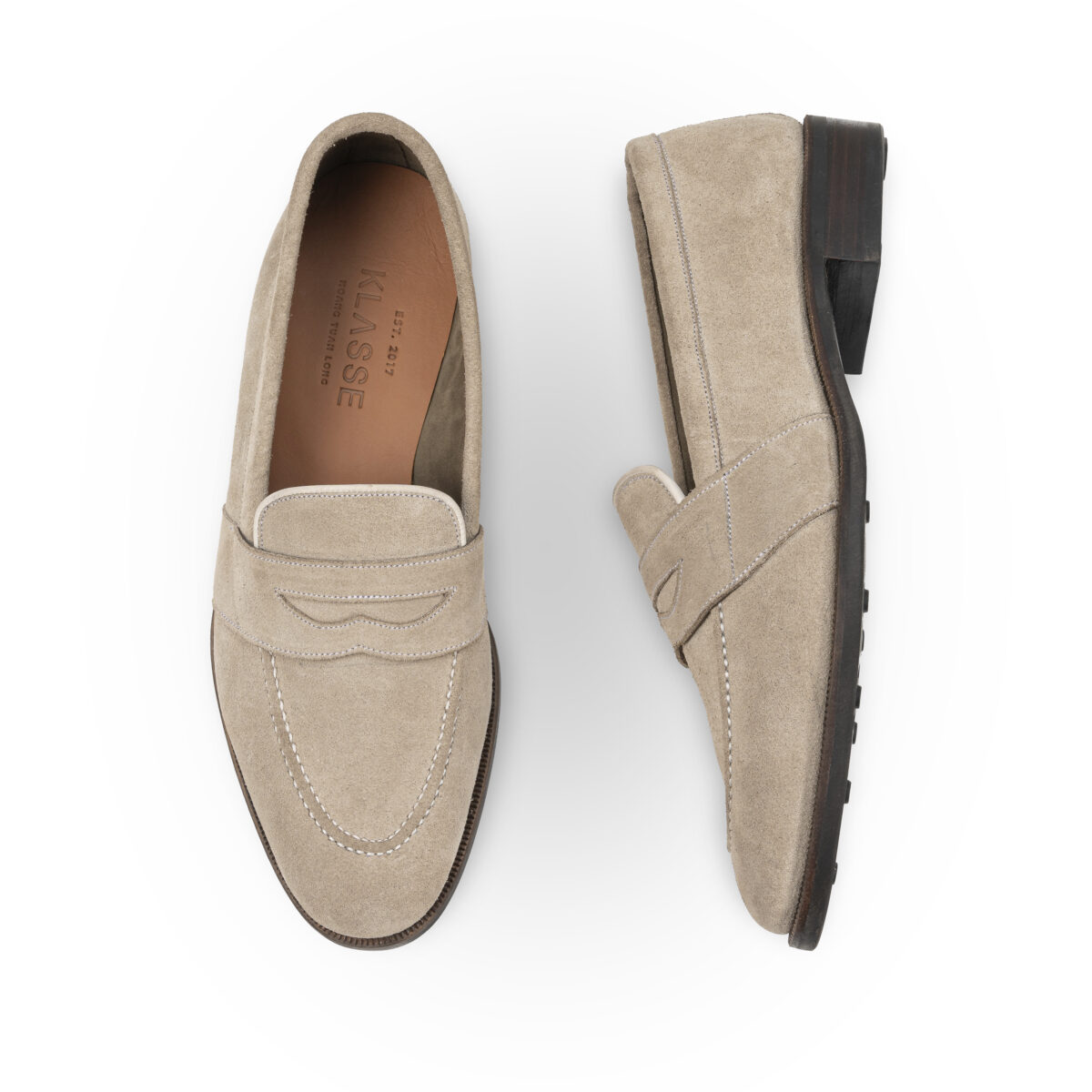Apollo – Unlined Penny Loafer – Ivory Suede