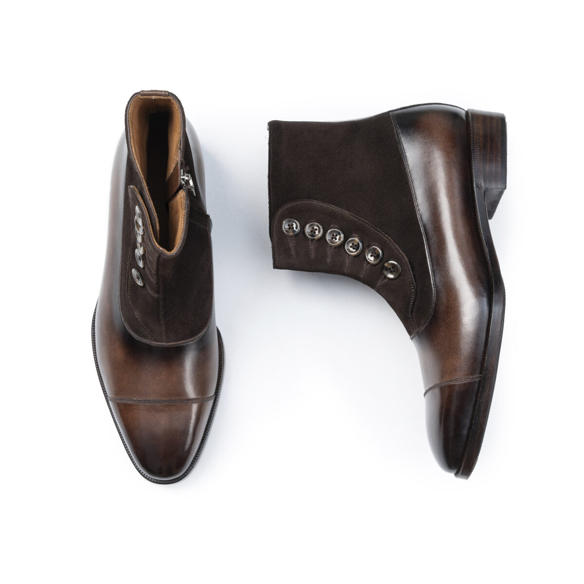 Alfred – Zip Boot – Dark Brown/Brown Suede